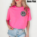 Pocket Size Checkerboard Happy Face Comfort Colors - Adult & Kids T-Shirts, Sweatshirts & Hoodies apparel design preview 1