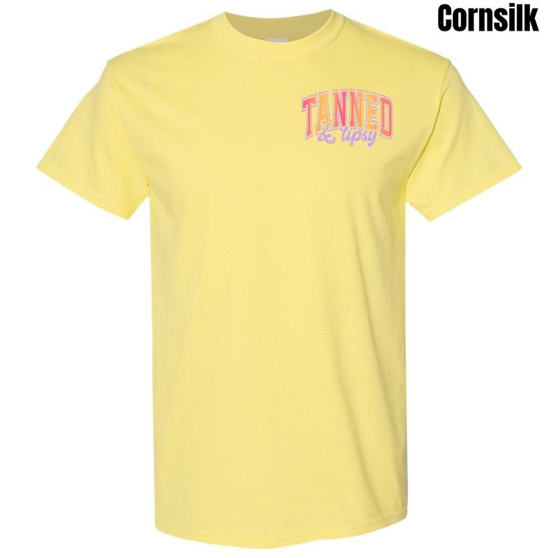 Pocket Size Lavender Tanned Tipsy Gildan Short Sleeve - Adult & Kids T-Shirts, Sweatshirts & Hoodies apparel design preview 1