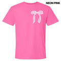 Pocket Size White Lace Bow Comfort Colors 'NLB' - Adult & Kids T-Shirts, Sweatshirts & Hoodies apparel design preview 1