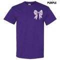 Pocket Size Purple Floral Bow Gildan Short Sleeve - Adult & Kids T-Shirts, Sweatshirts & Hoodies apparel design preview 1