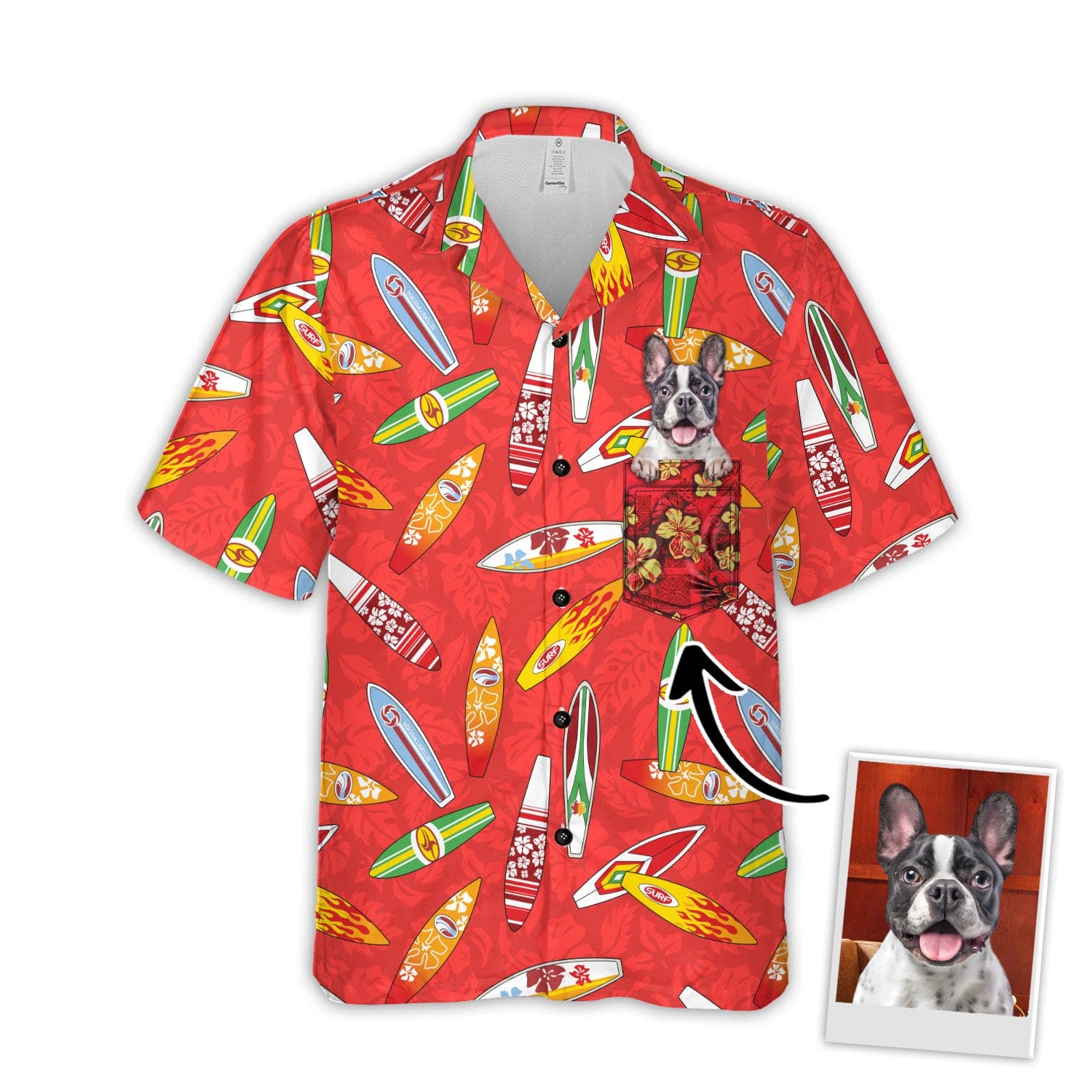 Custom Hawaiian With Pet Face Personalized Gift For - Adult & Kids T-Shirts, Sweatshirts & Hoodies apparel design preview 1