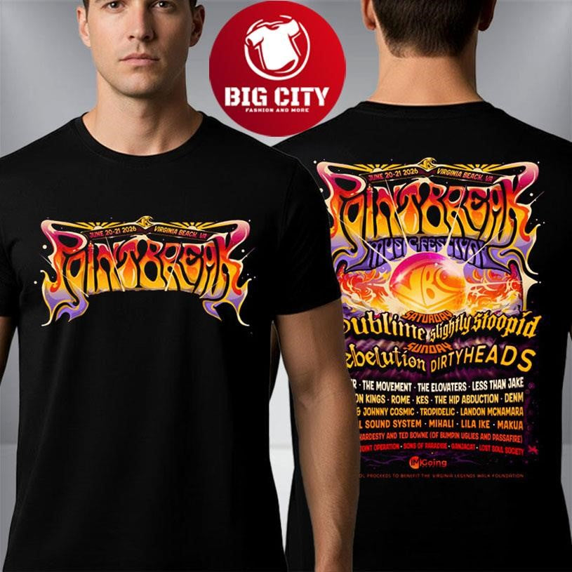 Point Break Festival 2026 Line Up Poster Show At - Adult & Kids T-Shirts, Sweatshirts & Hoodies apparel design preview 1