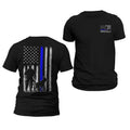 Police K 9 Unit Thin Blue Flag Front Back Print - Adult & Kids T-Shirts, Sweatshirts & Hoodies apparel design preview 1