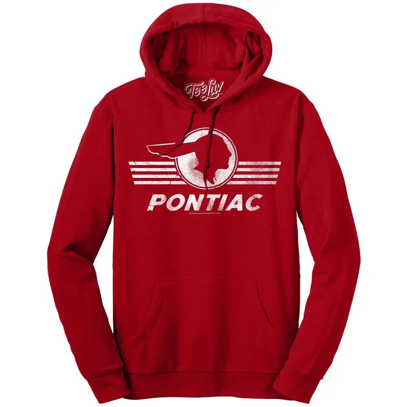 Pontiac Logo Hooded Red - Adult & Kids T-Shirts, Sweatshirts & Hoodies apparel design preview 1