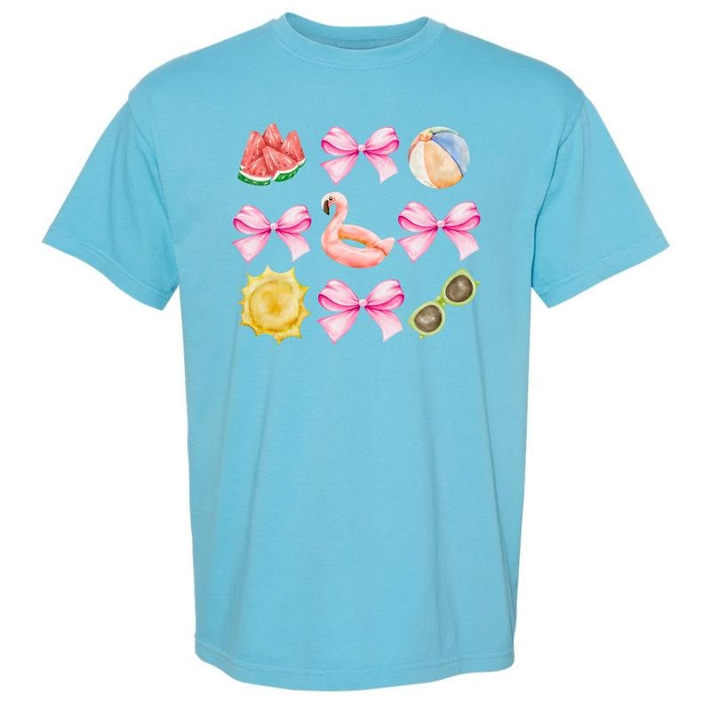 Pool Day Coquette Collage Comfort Colors 'NLB' - Adult & Kids T-Shirts, Sweatshirts & Hoodies apparel design preview 1