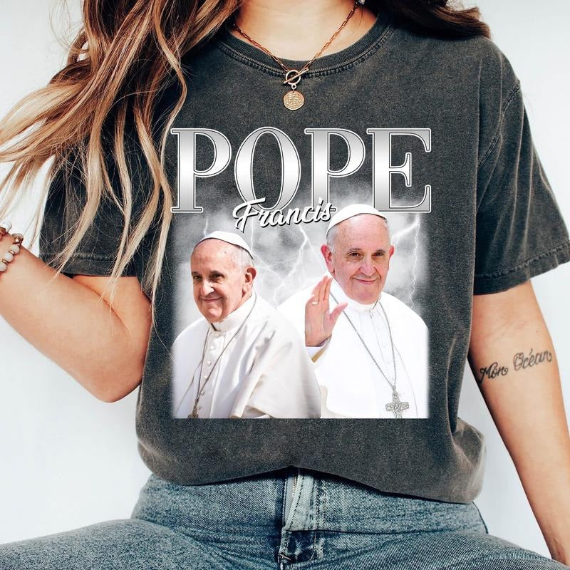 Pope Francis Vintage Thank You Father - Adult & Kids T-Shirts, Sweatshirts & Hoodies apparel design preview 1