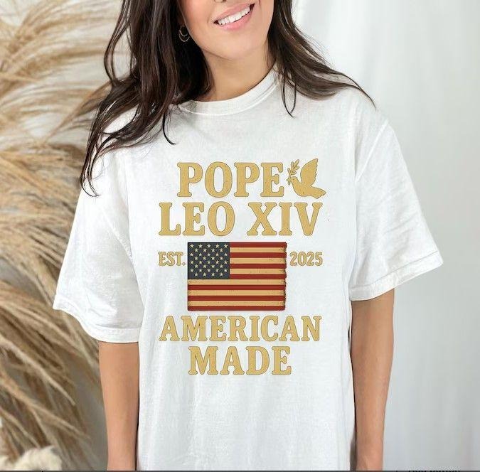 Pope Leo XIV First American Retro - Adult & Kids T-Shirts, Sweatshirts & Hoodies apparel design preview 1