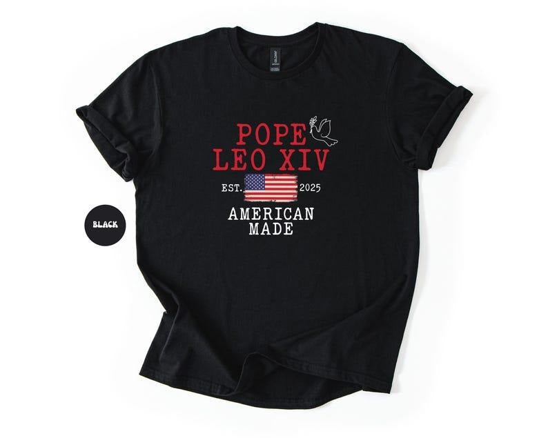 Pope Leo XIV First American Robert Prevost Catholic - Adult & Kids T-Shirts, Sweatshirts & Hoodies apparel design preview 1