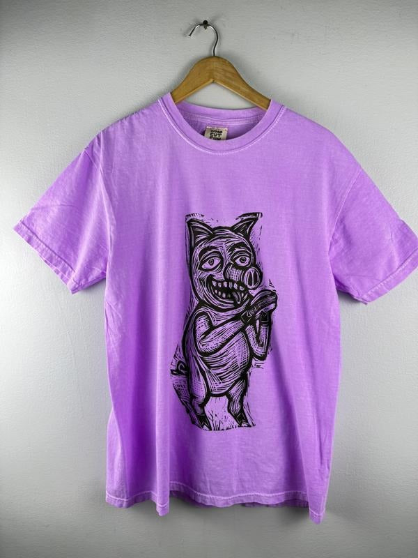 Porkchop T Hoggslop Woodblock Hand Printed Cotton - Adult & Kids T-Shirts, Sweatshirts & Hoodies apparel design preview 1