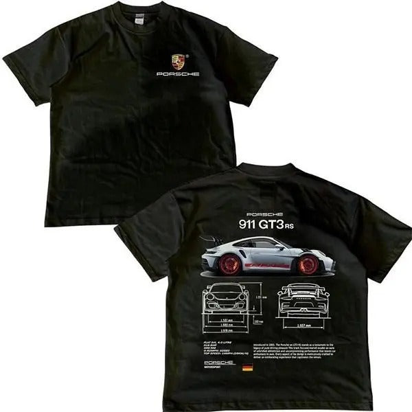 Porsche 911 GT3 RS Full Color Size - Adult & Kids T-Shirts, Sweatshirts & Hoodies apparel design preview 1