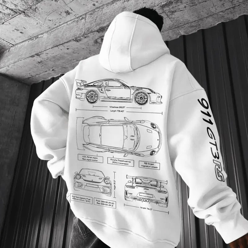 Porsche 911 GT3 RS Menswear Street Racing Car Classic - Adult & Kids T-Shirts, Sweatshirts & Hoodies apparel design preview 1