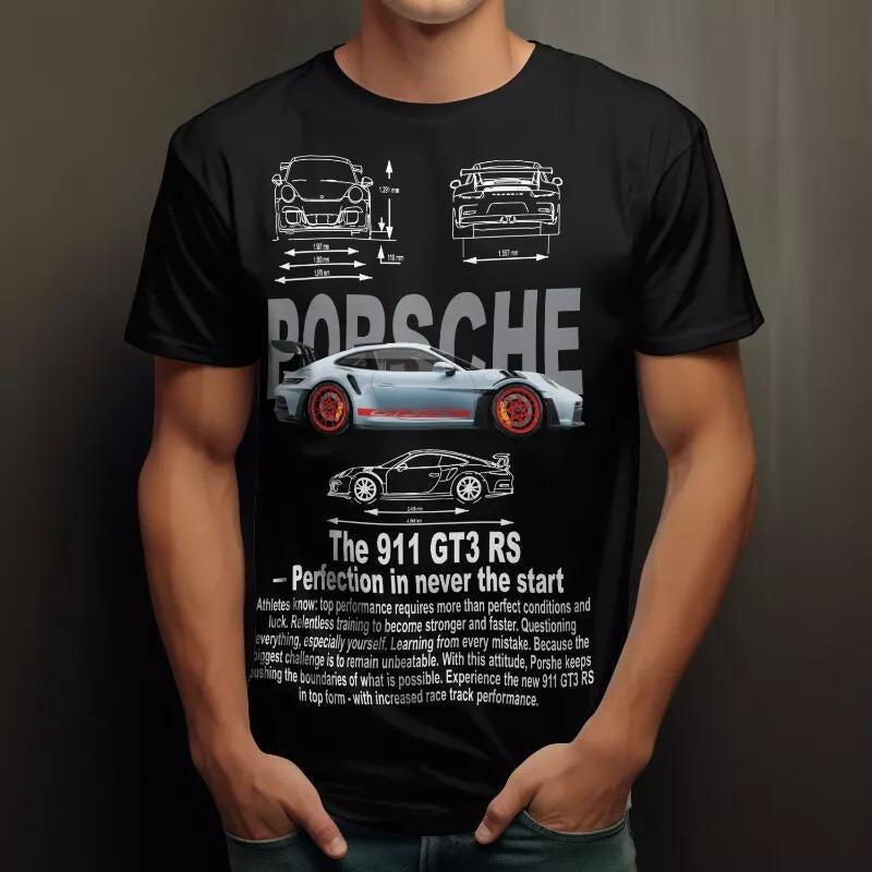 Porsche 911 GT3 RS All Size Car Enthusiasts Lover - Adult & Kids T-Shirts, Sweatshirts & Hoodies apparel design preview 1