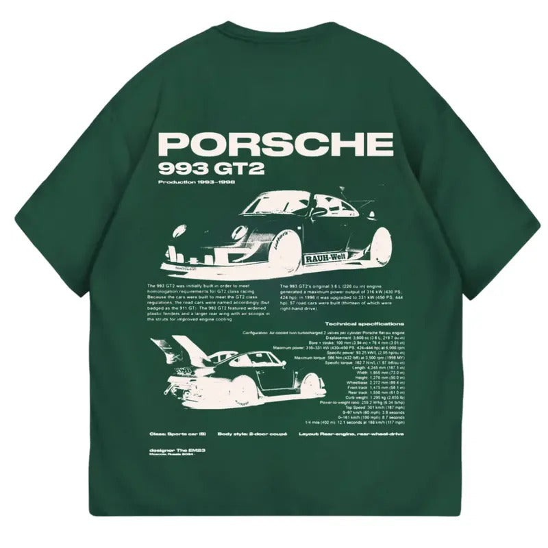 Porsche 993 GT2 Car Enthusiast - Adult & Kids T-Shirts, Sweatshirts & Hoodies apparel design preview 1