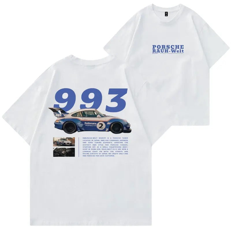 Porsche 993 RWB Car Enthusiast 90'S Vintage Classic - Adult & Kids T-Shirts, Sweatshirts & Hoodies apparel design preview 1