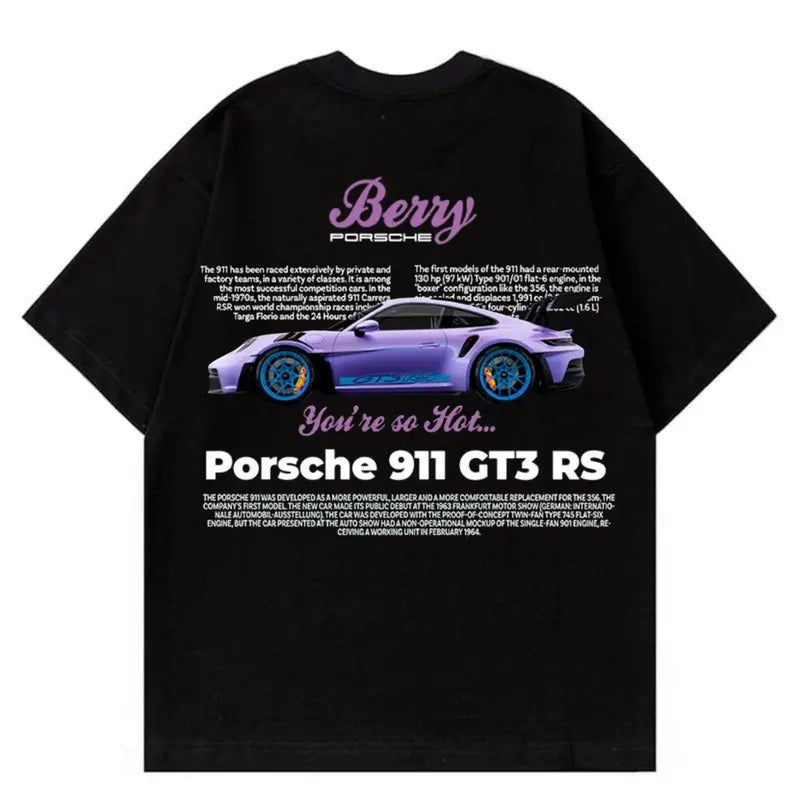Porsche Purple Berry 911 Car Enthusiast - Adult & Kids T-Shirts, Sweatshirts & Hoodies apparel design preview 1