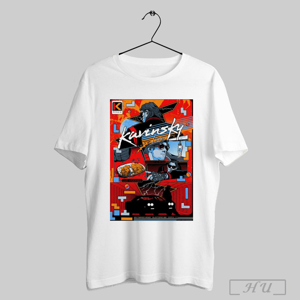 Poster Kavinsky March 29th 2025 Auditorio Bb Mexico - Adult & Kids T-Shirts, Sweatshirts & Hoodies apparel design preview 1