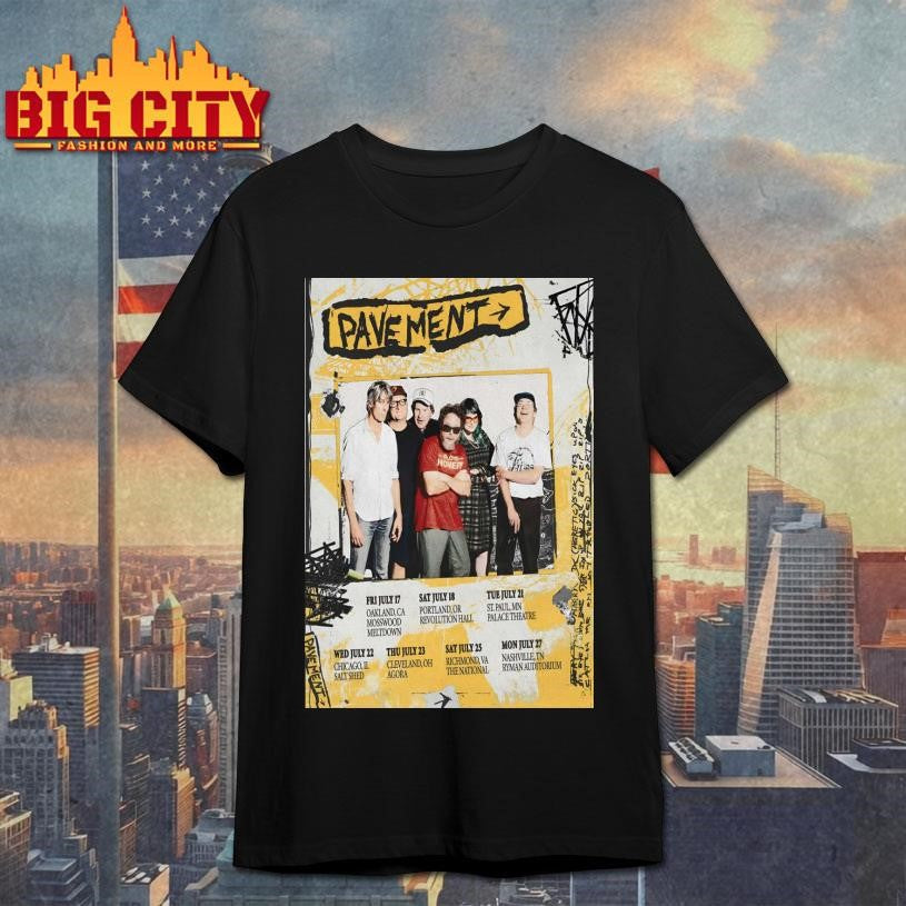 Poster Pavement US Tour July 2026 - Adult & Kids T-Shirts, Sweatshirts & Hoodies apparel design preview 1