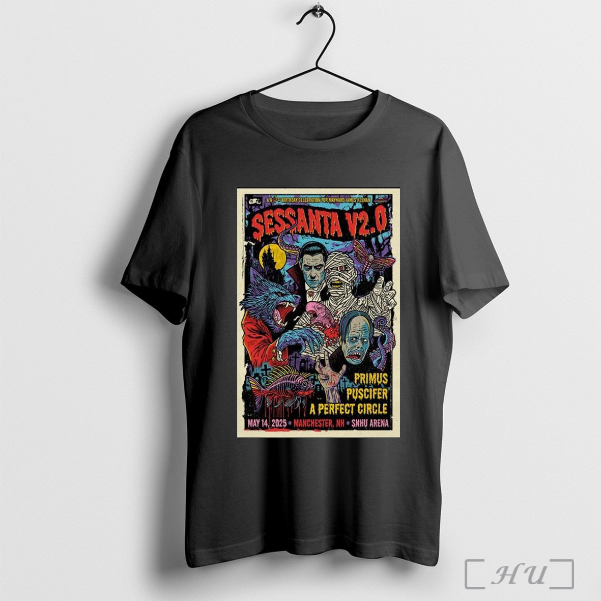 Poster Sessanta V2 0 Snhu Arena Manchester Nh May 14 - Adult & Kids T-Shirts, Sweatshirts & Hoodies apparel design preview 1