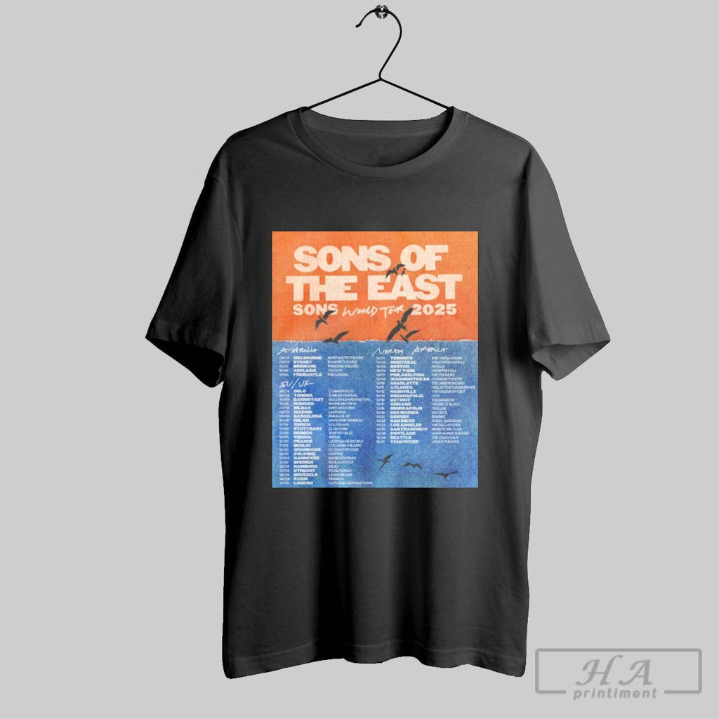 Poster Sons Of The East World Tour 2025 Australia Eu - Adult & Kids T-Shirts, Sweatshirts & Hoodies apparel design preview 1