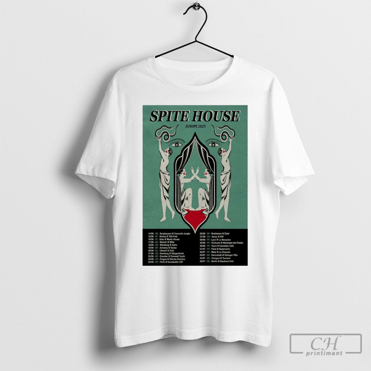 Poster Spite House Europe Tour 2025 14 06 De - Adult & Kids T-Shirts, Sweatshirts & Hoodies apparel design preview 1