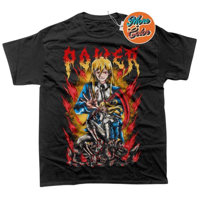 Power Chainsaw Man Anime Cotton Crew Neck Size S 3XL - Adult & Kids T-Shirts, Sweatshirts & Hoodies apparel design preview 1