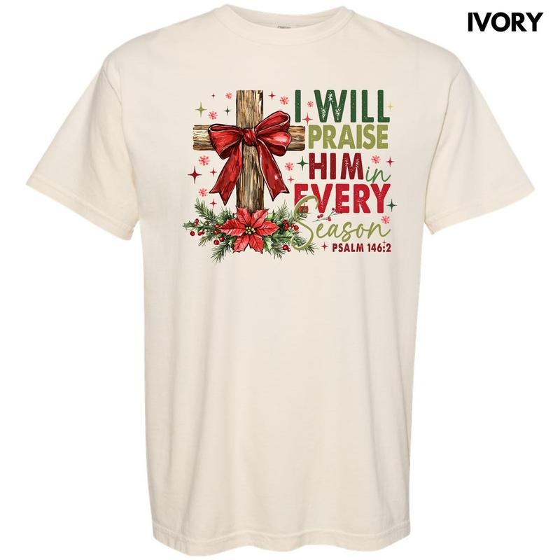 Praise Him Every Season Comfort Colors 'NLB' - Adult & Kids T-Shirts, Sweatshirts & Hoodies apparel design preview 1