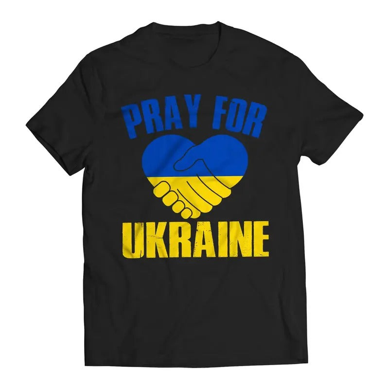 Pray Ukraine Volodymyr Zelenskyy Ukrainians Support - Adult & Kids T-Shirts, Sweatshirts & Hoodies apparel design preview 1