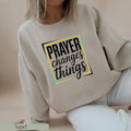 Prayer Changes Things Casual Street Fleece Fabric - Adult & Kids T-Shirts, Sweatshirts & Hoodies apparel design preview 1