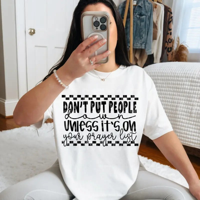 Prayer List DTF Transfers THIS IS NOT - Adult & Kids T-Shirts, Sweatshirts & Hoodies apparel design preview 1