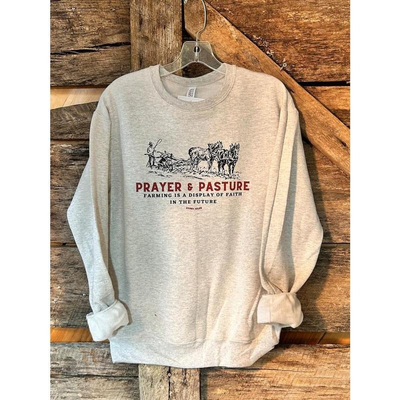 Prayer Pasture Cotton Menswear Polyester Tops - Adult & Kids T-Shirts, Sweatshirts & Hoodies apparel design preview 1