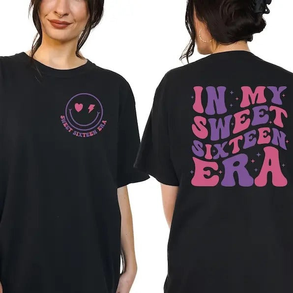 My Sweet Sixteen Era 16 16th Party Squad Teenager - Adult & Kids T-Shirts, Sweatshirts & Hoodies apparel design preview 1