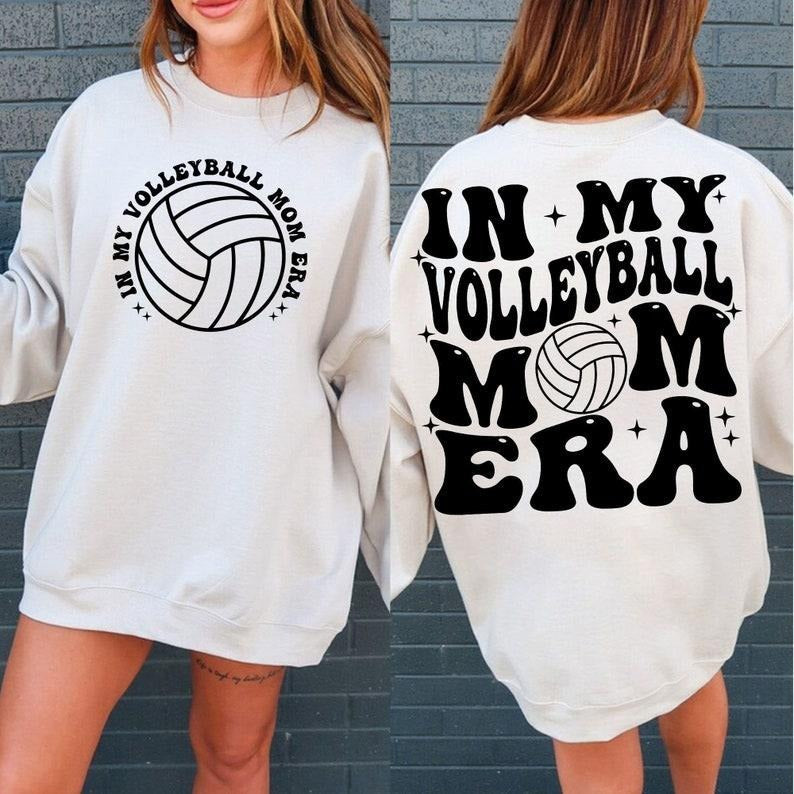 My Volleyball Mom Era Funny Lover - Adult & Kids T-Shirts, Sweatshirts & Hoodies apparel design preview 1