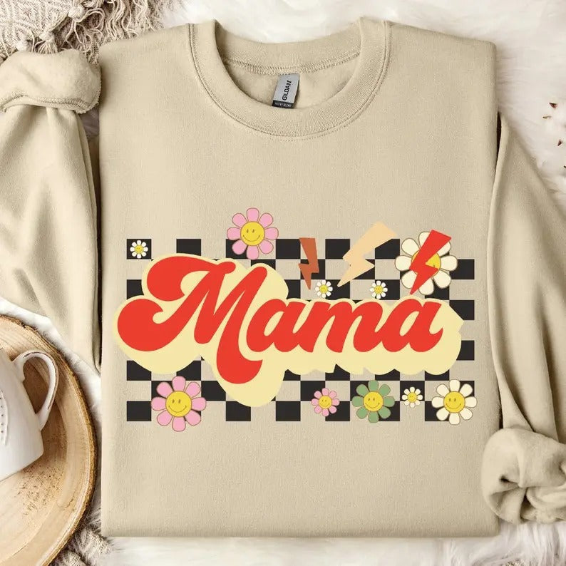 Retro Mama Mom - Adult & Kids T-Shirts, Sweatshirts & Hoodies apparel design preview 1