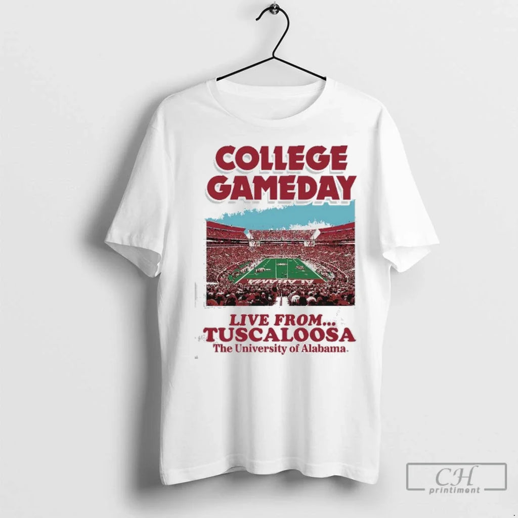Premium 2025 College Gameday Live From Tuscaloosa The - Adult & Kids T-Shirts, Sweatshirts & Hoodies apparel design preview 1