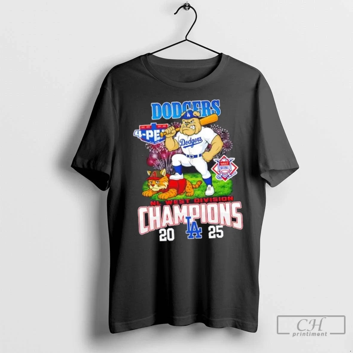 Premium 2025 Nl West Division Champions Los Angeles - Adult & Kids T-Shirts, Sweatshirts & Hoodies apparel design preview 1