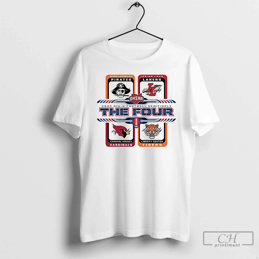 2025 Ohsaa Division 5 Football State Semi Finals Four - Adult & Kids T-Shirts, Sweatshirts & Hoodies apparel design preview 1