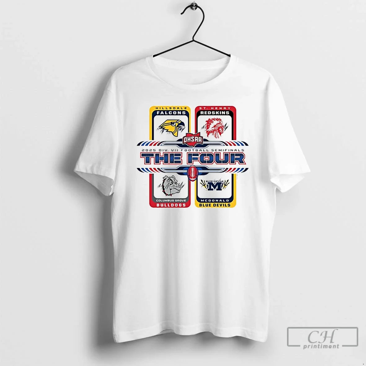 2025 Ohsaa Division 7 Football State Semi Finals Four - Adult & Kids T-Shirts, Sweatshirts & Hoodies apparel design preview 1