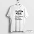 5 Things You Should Know About My Wife Text - Adult & Kids T-Shirts, Sweatshirts & Hoodies apparel design preview 1