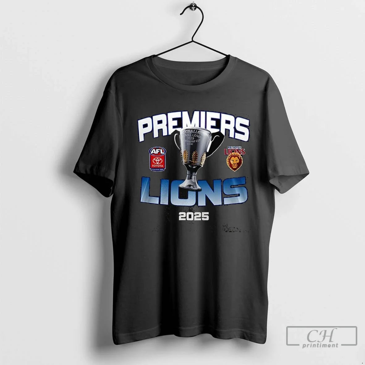 Premium Afl Brisbane Lions Premier 2025 - Adult & Kids T-Shirts, Sweatshirts & Hoodies apparel design preview 1