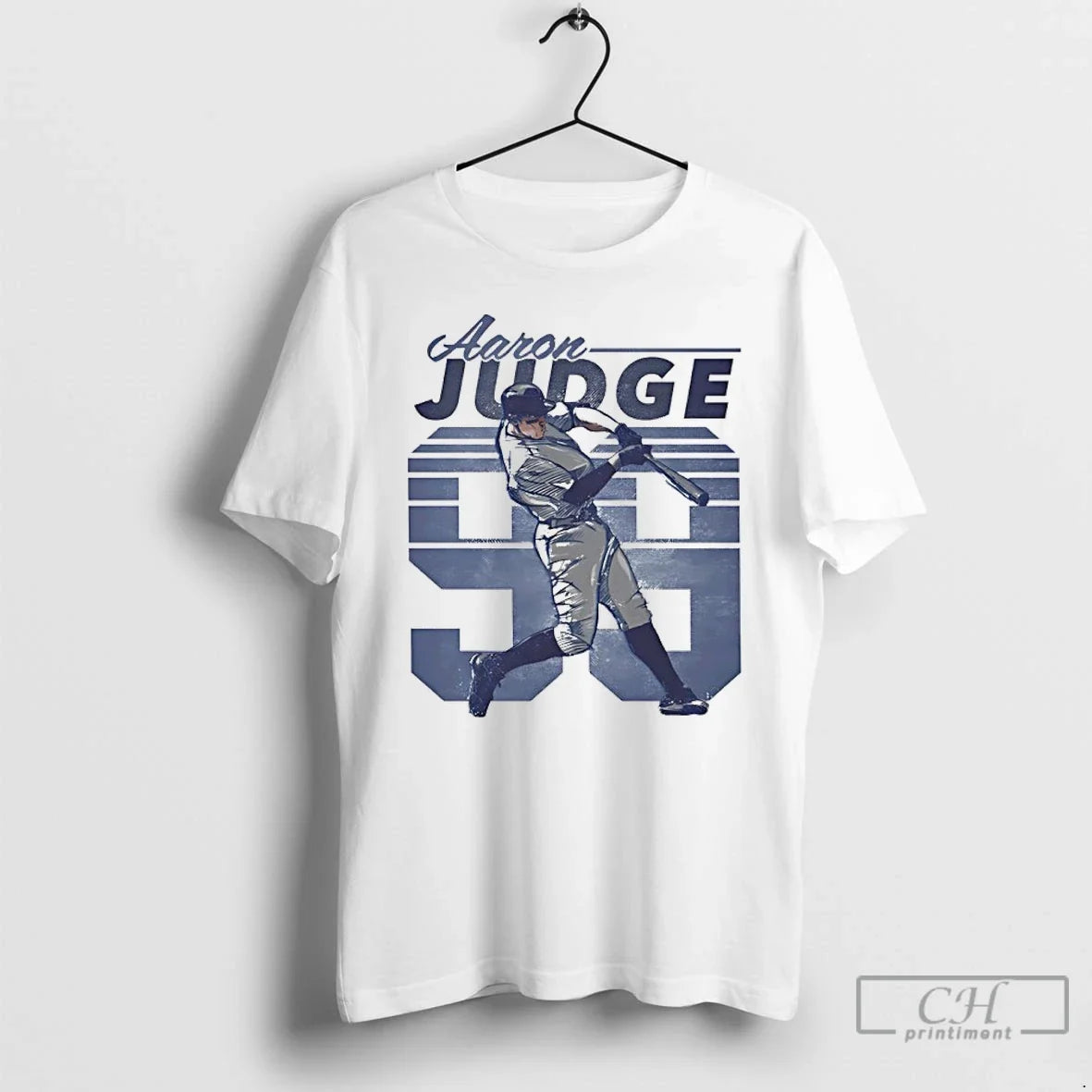 Aaron Judge 99 New York Yankees Player Swing Cartoon - Adult & Kids T-Shirts, Sweatshirts & Hoodies apparel design preview 1