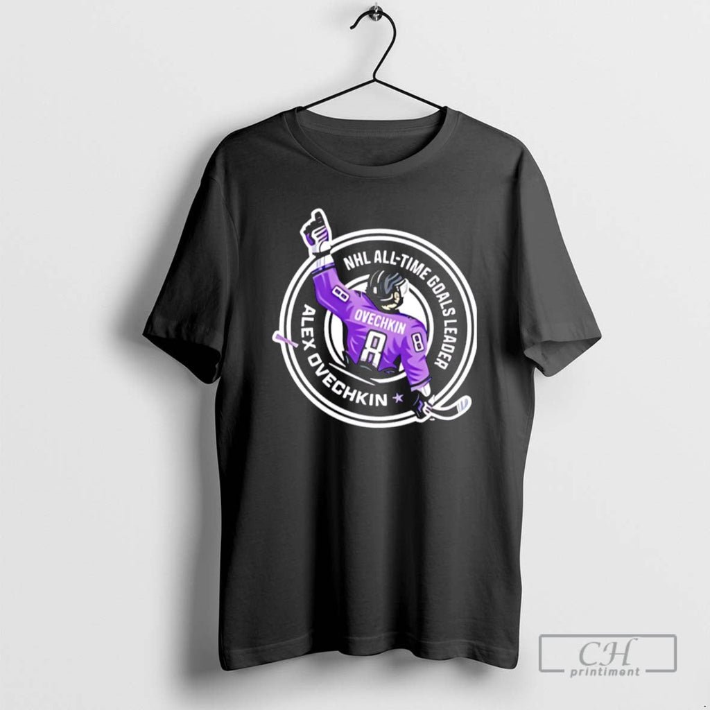 Alex Ovechkin Nhl All Time Goals Leader - Adult & Kids T-Shirts, Sweatshirts & Hoodies apparel design preview 1