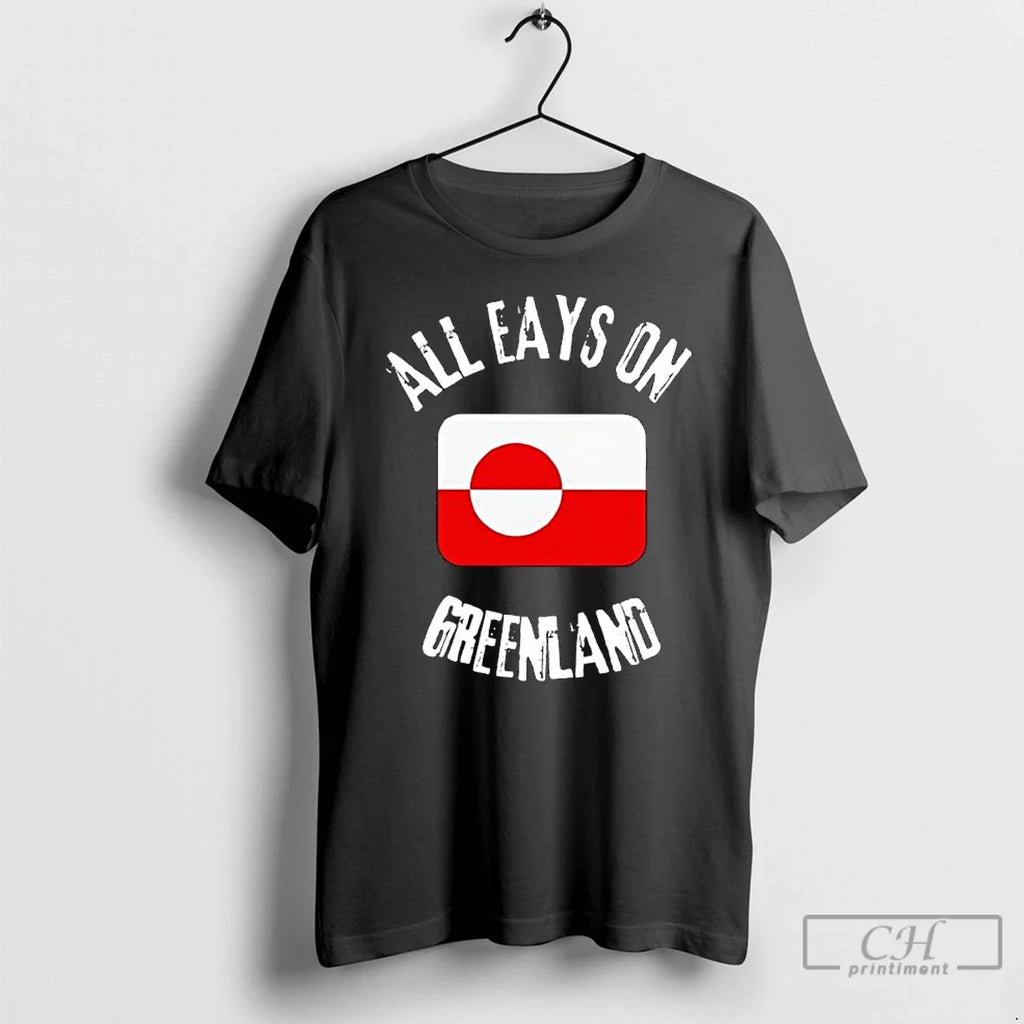 All Eyes Greenland Flag - Adult & Kids T-Shirts, Sweatshirts & Hoodies apparel design preview 1