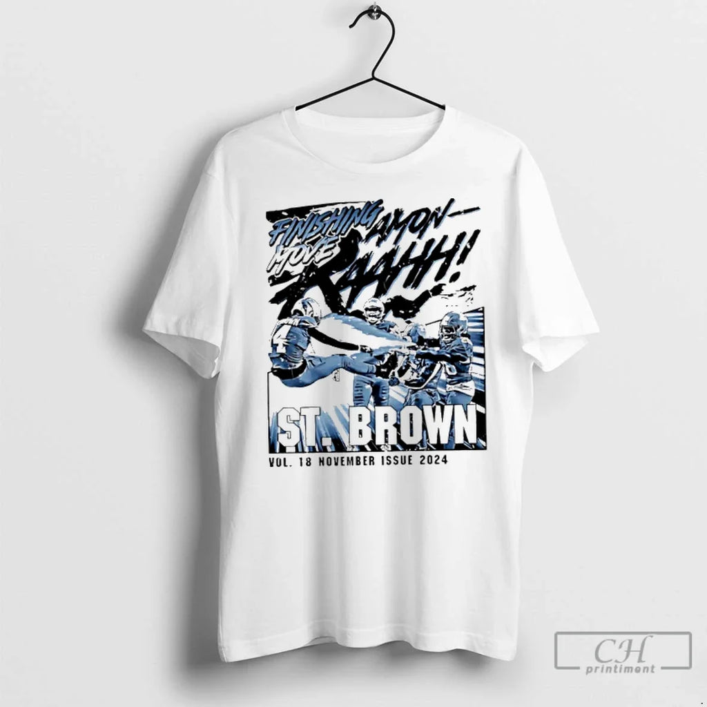 Premium Amon Ra St Brown Detroit Kamehameha Vintage - Adult & Kids T-Shirts, Sweatshirts & Hoodies apparel design preview 1
