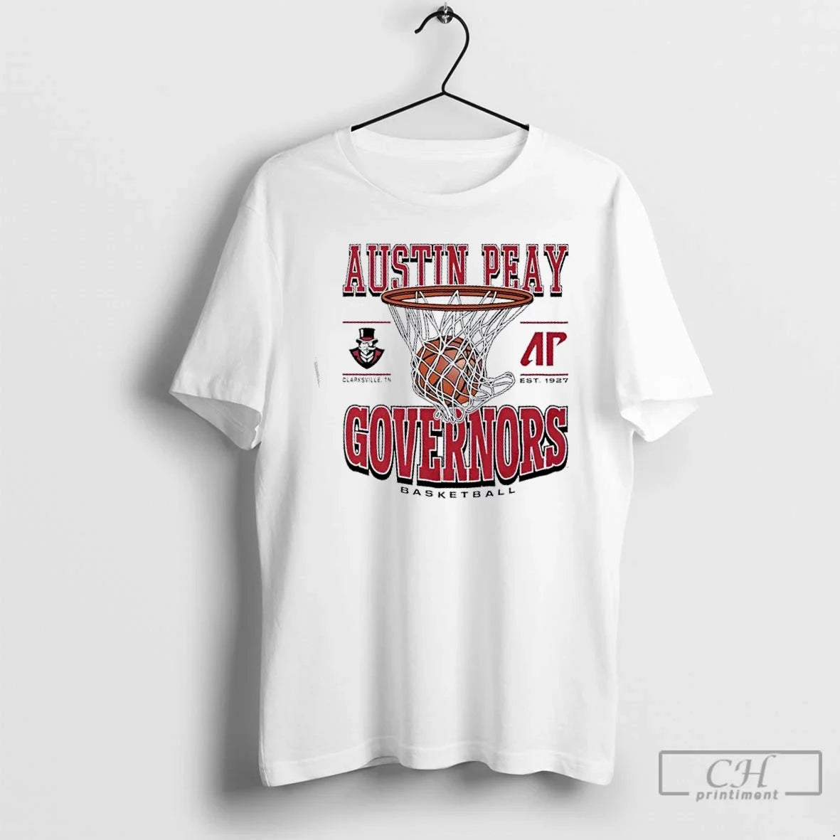Austin Peay Governors Basketball Game Time - Adult & Kids T-Shirts, Sweatshirts & Hoodies apparel design preview 1
