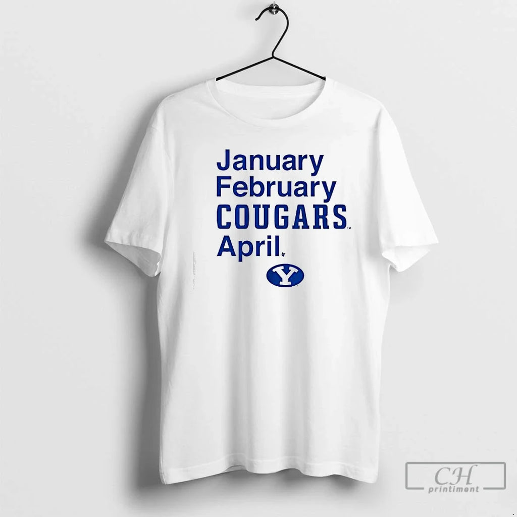 Byu Basketball January February Cougars April - Adult & Kids T-Shirts, Sweatshirts & Hoodies apparel design preview 1