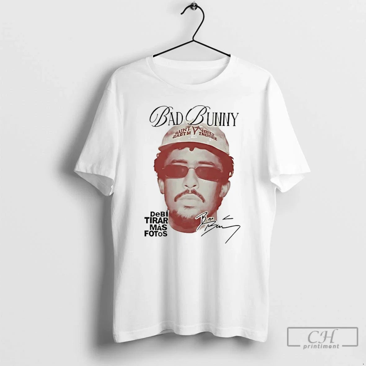 Bad Bunny Debi Tirar Mas Fotos Signature - Adult & Kids T-Shirts, Sweatshirts & Hoodies apparel design preview 1