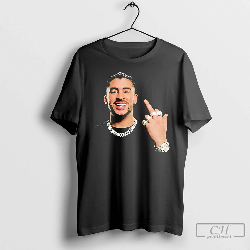 Bad Bunny Middle Finger Diamond 2026 - Adult & Kids T-Shirts, Sweatshirts & Hoodies apparel design preview 1