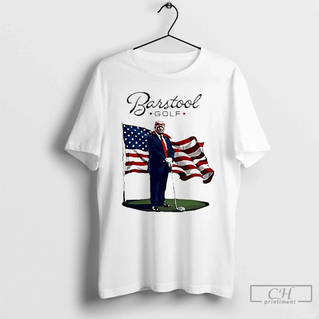 Barstool Golf Trump America Flag - Adult & Kids T-Shirts, Sweatshirts & Hoodies apparel design preview 1