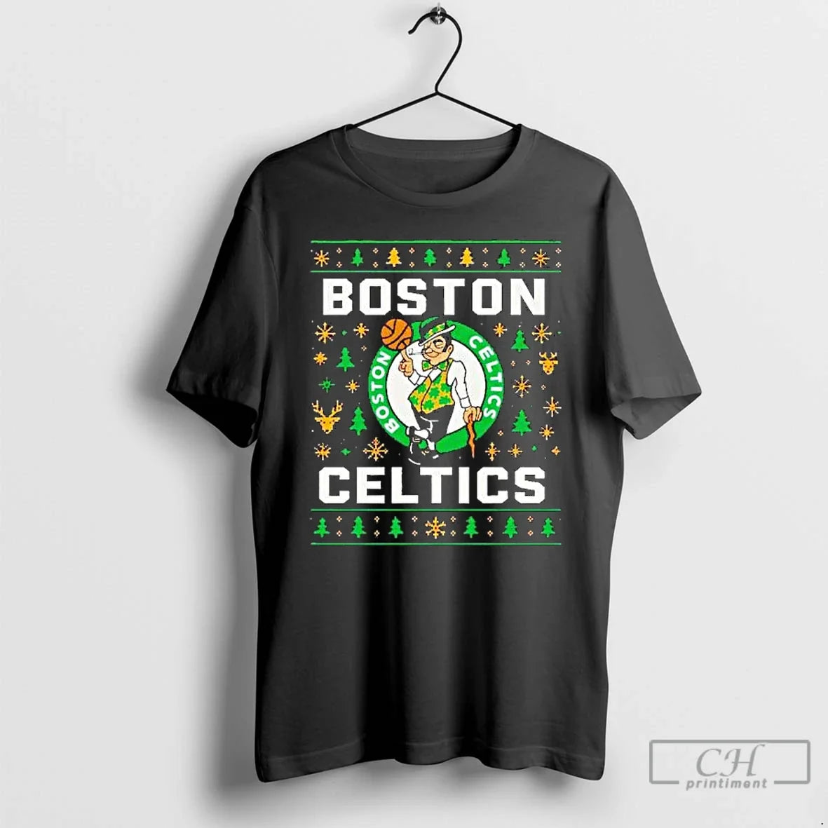 Boston Celtics Basketball Team Ugly Logo - Adult & Kids T-Shirts, Sweatshirts & Hoodies apparel design preview 1