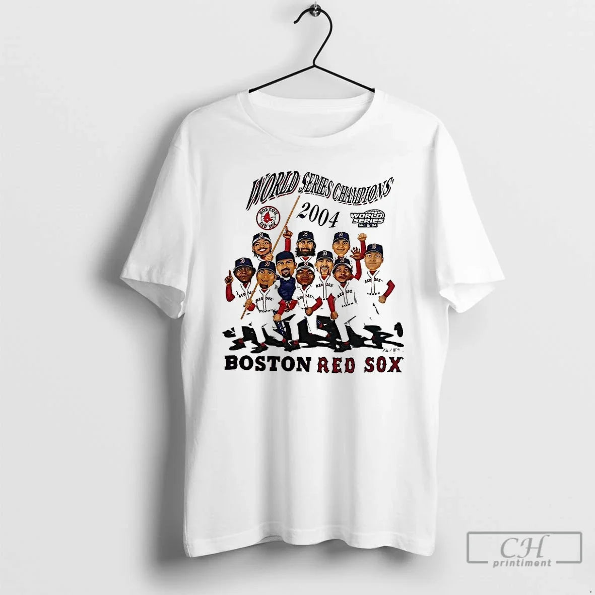 Boston Red Sox Mlb 2004 World Champs Player - Adult & Kids T-Shirts, Sweatshirts & Hoodies apparel design preview 1